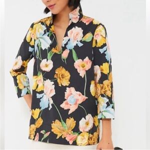 Large NWT Tuckernuck women’s midnight Iris Camille Floral Women's Top